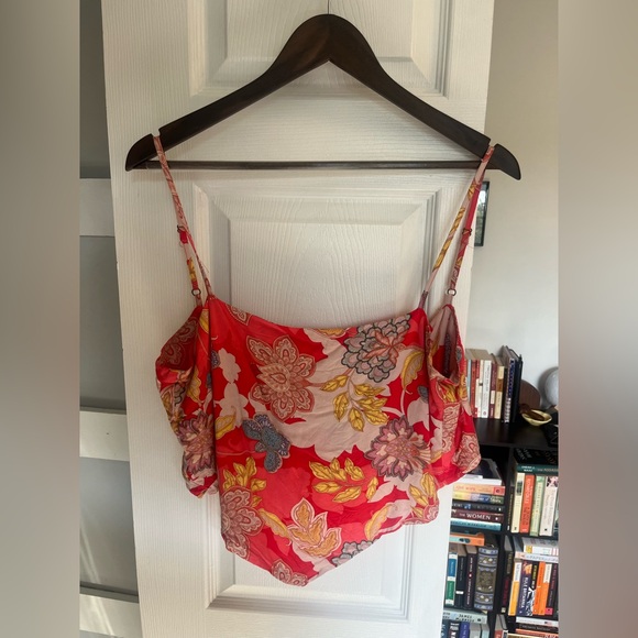 O'Neill Tops - O'Neill Red Floral Crop Top